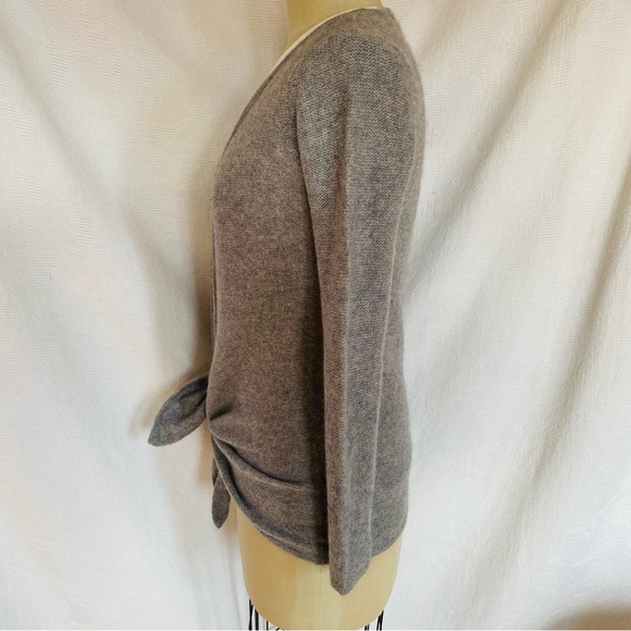 Pure cashmere XS light grey melange open cardigan - Picture 5 of 5
